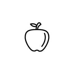 fresh apple fruit line style icon vector illustration design