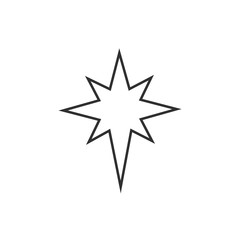 christmas - northern star icon vector