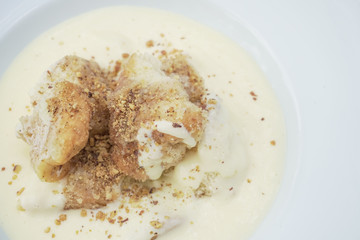 Dessert on a restaurant table