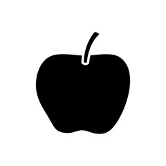 silhouette of fresh apple fruit isolated icon vector illustration design