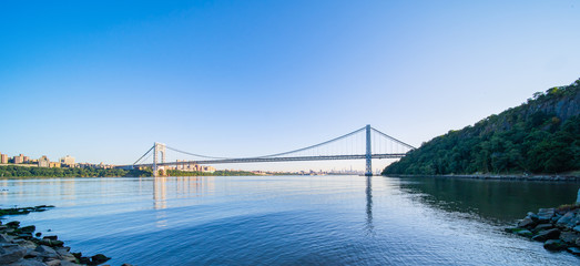 George Washington Bridge the New York skyline