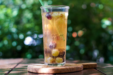 Drink on a restaurant table