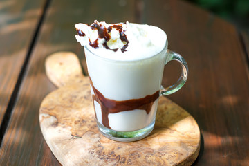 Drink on a restaurant table