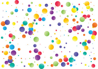 Festive color round confetti background. Abstract frame confetti texture for holiday, postcard, poster, website, carnivals, birthday and children's parties. Cover confetti mock-up. Wedding card layout