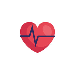 heart rate pulse isolated icon vector illustration design