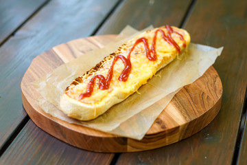 Fast food on a restaurant table