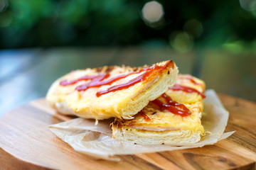 Fast food on a restaurant table