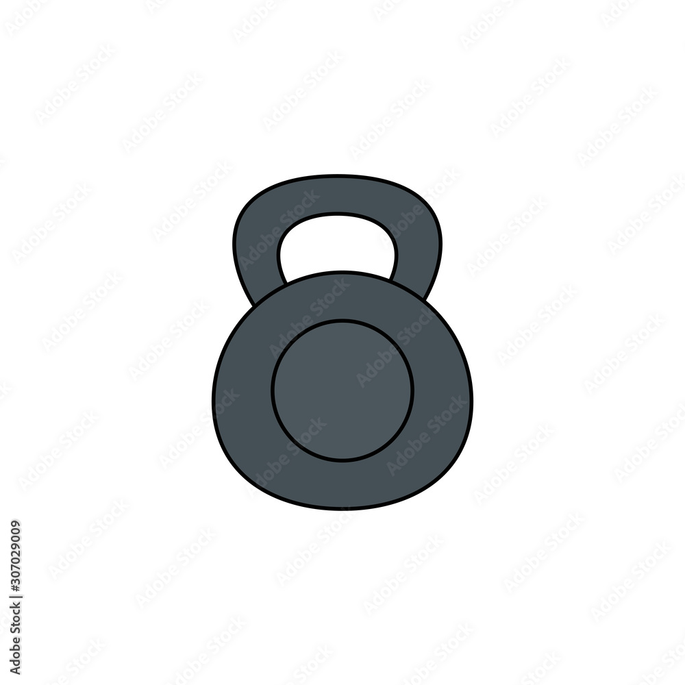 Poster dumbbell equipment gym isolated icon vector illustration design