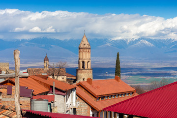 Fototapeta premium Cityscape of Sighnaghi in Kakheti. Georgia