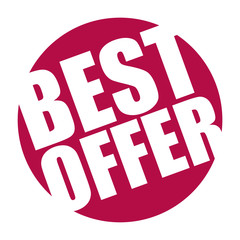 red vector banner best offer