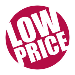 red vector banner low price