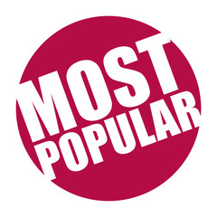 red vector banner most popular