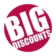 red vector banner big discounts