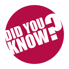 red vector banner did you know
