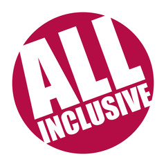 red vector banner all inclusive