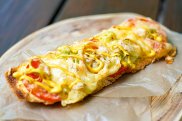 Fast food on a restaurant table