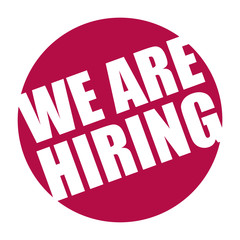 red vector banner we are hiring