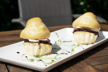 Fast food on a restaurant table