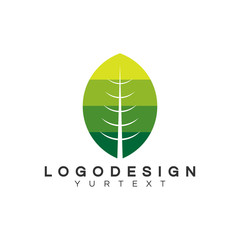 leaf logo vector design full color