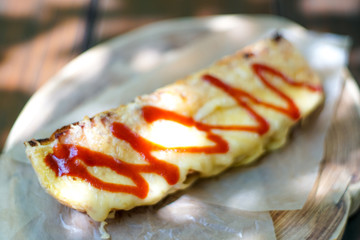Fast food on a restaurant table