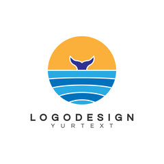 sea logo vector design full color