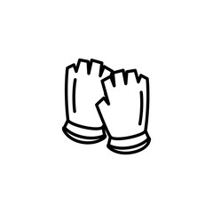 fingerless glove sport line style icon vector illustration design