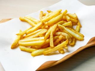 French fries on a restaurant table