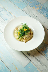 Main course in a restaurant