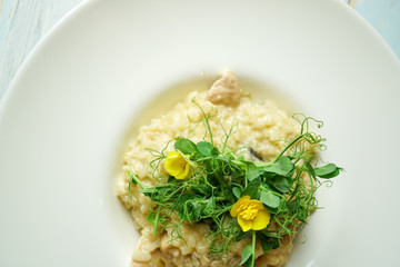 Main course in a restaurant