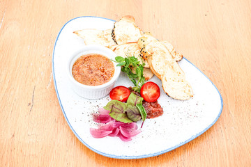 Main course in a restaurant