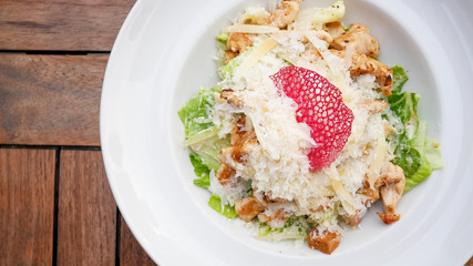 Main course in a restaurant