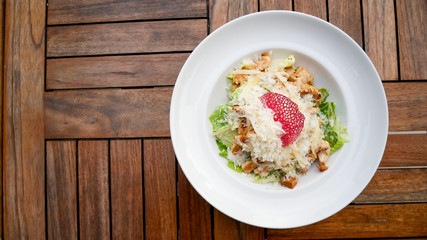 Main course in a restaurant