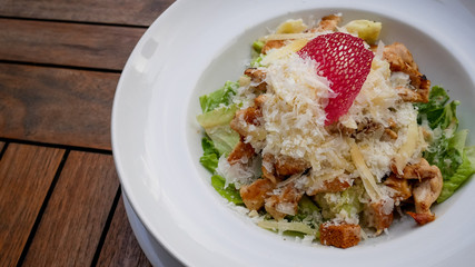 Main course in a restaurant