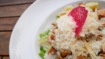 Main course in a restaurant