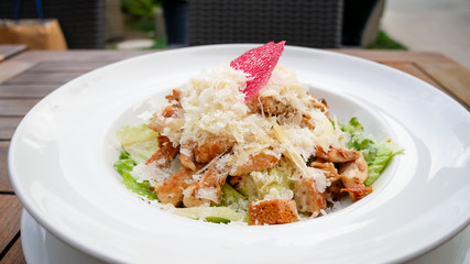 Main course in a restaurant