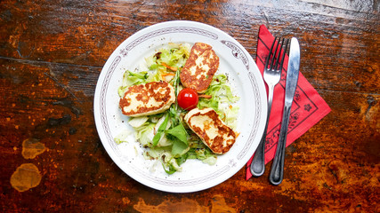 Main course in a restaurant