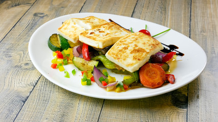 Main course in a restaurant