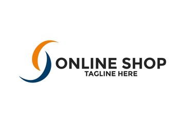 Obraz premium Abstract Letter S Shop Logo Vector , Shopping Logo design template