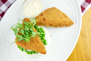 Main course in a restaurant