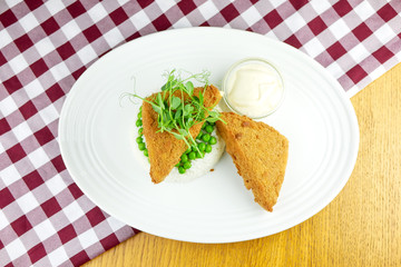 Main course in a restaurant