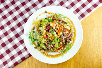 Main course in a restaurant