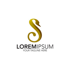 Gold letter S logo 