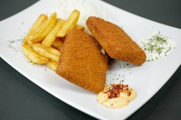 Main course in a restaurant