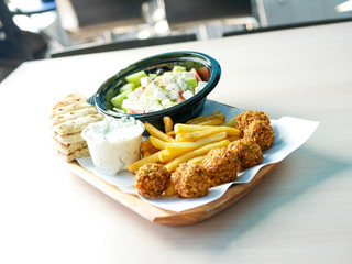 Main course in a restaurant