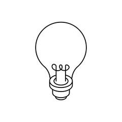 light bulb idea line style icon vector illustration design