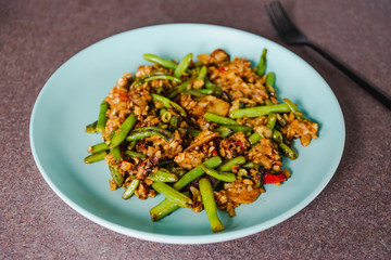 sauteed veggies dish with green beans potatoes and mediterranean vegetables