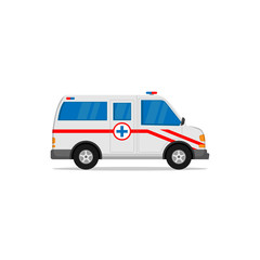 vector design red striped white ambulance