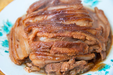 Braised pork, traditional Chinese food 