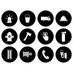 fire emergency tools sign icon vector design symbol