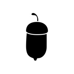 Autumn acorn design, season nature ornament garden decoration and botany theme Vector illustration